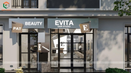 Dịch vụ thiết kế và thi công salon hair Evita đảm bảo chất lượng thẩm mỹ tại dự án Vinhomes Gardenia Hàm Nghi - Hà Nội